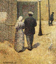 Charles Angrand Couple in the Street oil painting picture